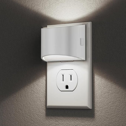 DORESshop Night Light, Night Lights Plug into Wall, Adjustable, 5000K | 3 Level Brightness Adjustable Night Light, Dusk to Dawn Sensor Nightlights for Adults, Bedroom, Bathroom, Hallway, 2 packs
