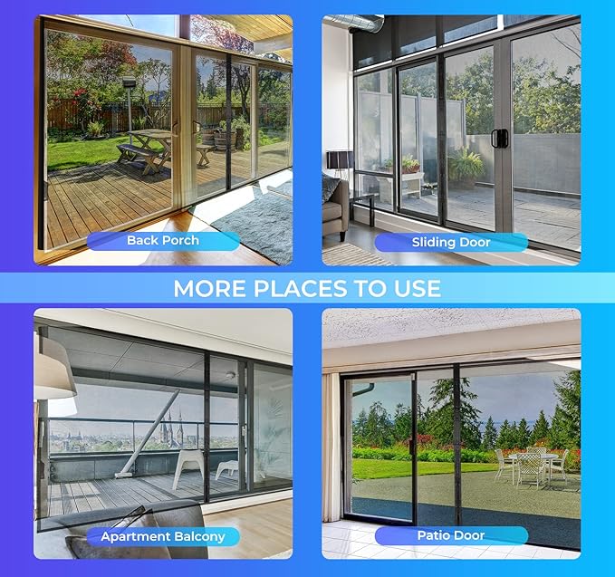 Garage Door Screen for 1 Car 8x7FT, Magnetic Screen Garage with Retractable Fiberglass Mesh and Heavy Duty Weighted Bottom, Easy Assembly & Pass, Hands Free Screen Door w/ 40 Magnets for Garage/Patio