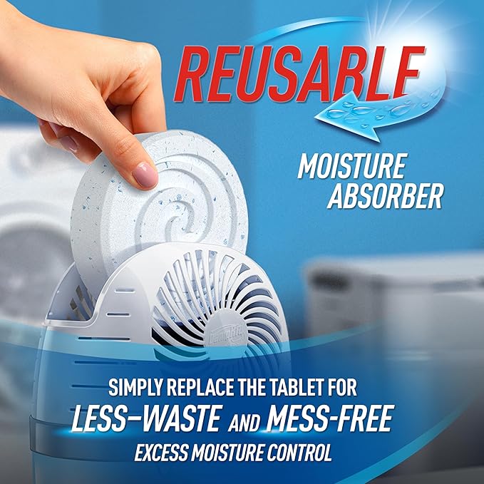 DampRid Moisture Absorber Drop-In Tablet Refill Pack, Fresh Scent, 15.8 oz,Attract and Trap Excess Moisture & Eliminate Musty Odors for Cleaner,Fresher AirNew & Improved 4 Count, (Pack of 2)