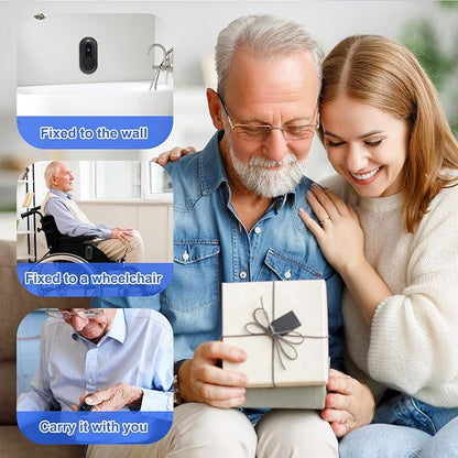 Wireless Caregiver Pager Call Button Nurse Call System 500Ft Range with LED Number Display for Elderly/Patient/Disabled at Home/Hospital/Clinic(6 Waterproof Call Button & 2 Receiver)