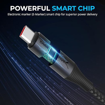 SABRENT USB-C to Lightning Cable with Smart Display, 1M/3.3FT Long, Apple MFI Certified, 60W Charging and 480Mbps Data Transfer Speeds, for Phones, iPads, iPods, MacBooks (CB-C2L1)
