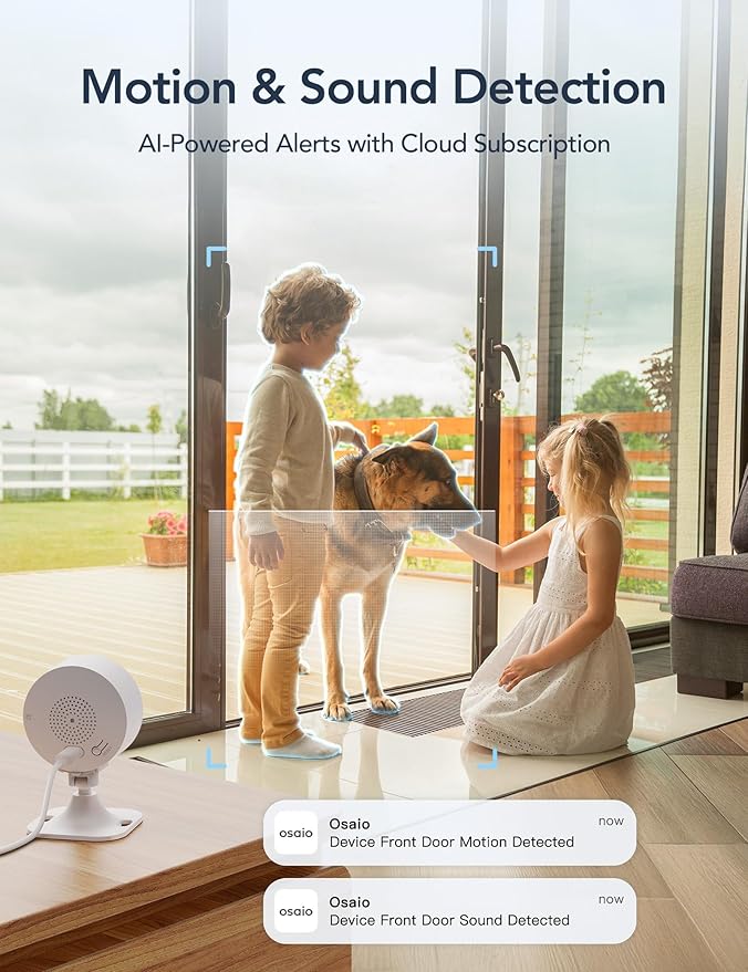 GNCC 2.4GHz Indoor Security Camera, 1080P Home Camera for Pet Monitoring, Motion Detection, Two-Way Audio, IR Night Vision, Easy Install, Cloud Storage Subscription Required, No 5GHz Support(2-Pack)