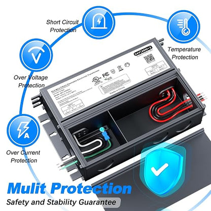 Dimmable LED Driver 192W 24V for Lutron & Leviton Dimmer, Triac/ELV/MLV AC to DC Power Supply Transformer for LED Strip Light Dimmable, Constant Voltage Projects, UL&FCC-Listed, Class 2