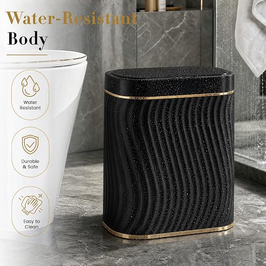 Ogikey Bathroom Trash Can with Lid, 5 Gallon Automatic Touchless Garbage Can, Motion Sensor Smart Trash Bin, Slim Waterproof Waste Bin for Living Room, Bedroom, Office, Kitche