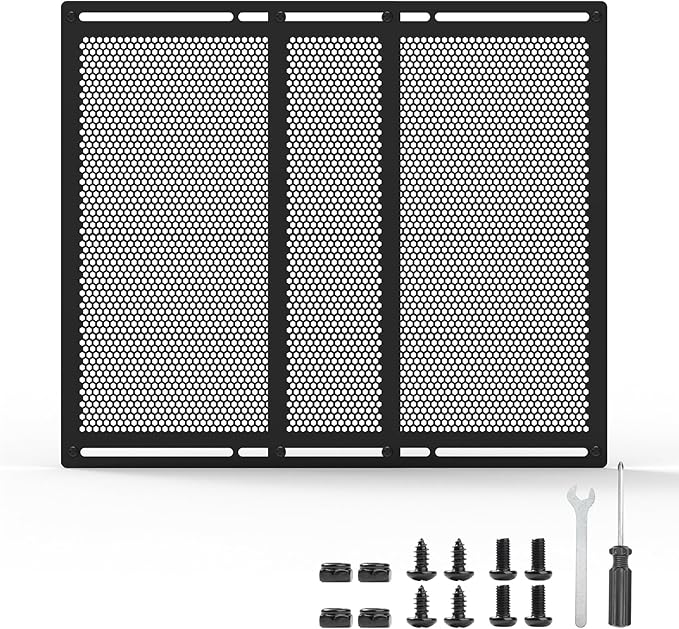 RV Entry Screen Door Grille,Upgraded Adjustable 16-32 in Width, 21.25 in Height, Metal Entry Screen Door Protector,Camper Screen Door Grill,RV Door Defender