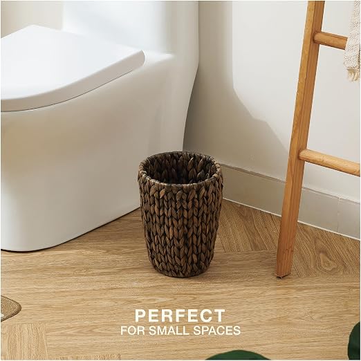 84ECO 2-Pack Black Wicker Trash Cans