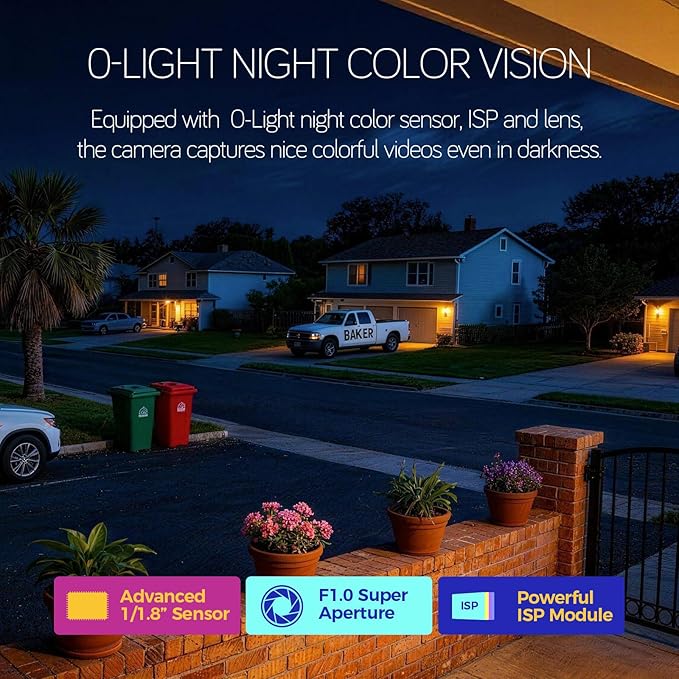 XMARTO 0-Light Night Color Solar Security Camera System, 2K HD Wireless PTZ, AI Tracking, WiFi6 Long Range, 10CH Expandable 4K NVR with 1TB HDD, HDMI Monitor/TV View, Mobile Access, 0 Monthly Fee