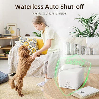 ASAKUKI Essential Oil Diffuser for Home, Large 700 ml Humidifier with Automatic Shut-Off, Quiet Aromatherapy Diffuser with 7 LED Lights for Living Room, Kitchen, Bedroom, Hotel, Gift for Mom - White