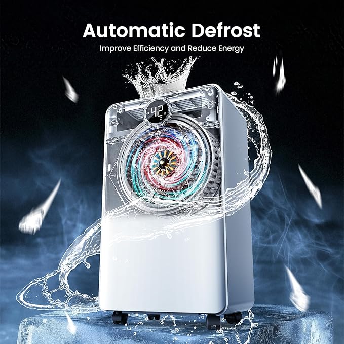 CHIVALZ 1500 Sq.Ft Dehumidifier for Basement with Drain Hose Max 25 Pints, Dehumidifiers for Home, Bedroom, Bathroom, Quiet, Intelligent Humidity Control, 3 Modes, 24H Timer, White 1Pack