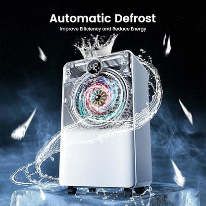 CHIVALZ 1500 Sq.Ft Dehumidifier for Basement with Drain Hose Max 25 Pints, Dehumidifiers for Home, Bedroom, Bathroom, Quiet, Intelligent Humidity Control, 3 Modes, 24H Timer, White 1Pack