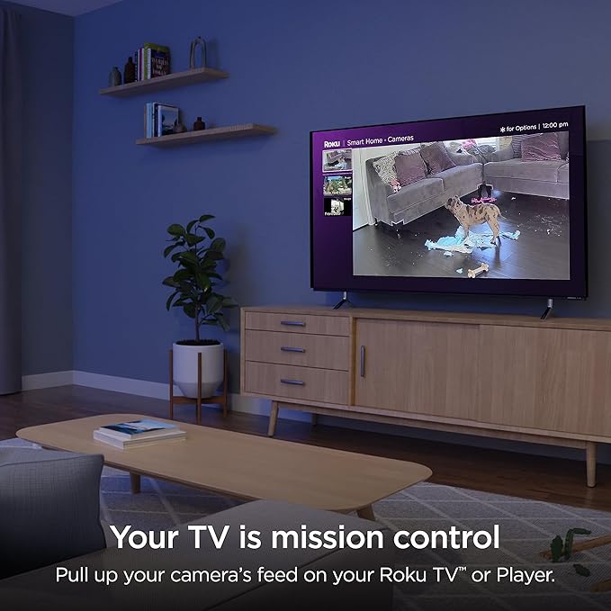 Roku CS1000R Smart Home Indoor Camera SE - Wired Security Camera with Motion & Sound Detection (Renewed)