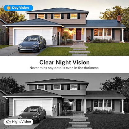 Orbitell Wireless Wi-Fi Video Doorbell Camera with Two Way Audio, AI Motion Detection, Night Vision and Cloud Storage, 2.4G Wi-Fi only, Indoor/Outdoor, IP65 Weather Resistant (Black-NoChime)