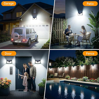 152LED Solar Motion Light Outdoor, 850LM Super Bright 3-Mode Motion Sensor Lights, Outdoor IP65 Waterproof 270° Wide Security Light, Solar Powered Flood Lamp for Garden Wall Fence Garage（6 Pack）