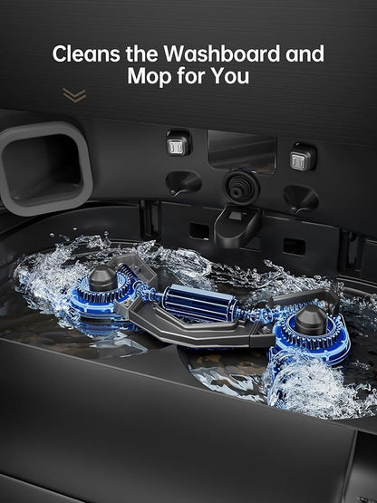 DREAME X40 Ultra Robot Vacuum and Mop Combo, 12,000Pa Powerful Suction, Side Brush Extend and Lifting, Mop Extend, Mops Raising and Removal, Washboard Self Cleaning and Mop Cleaning