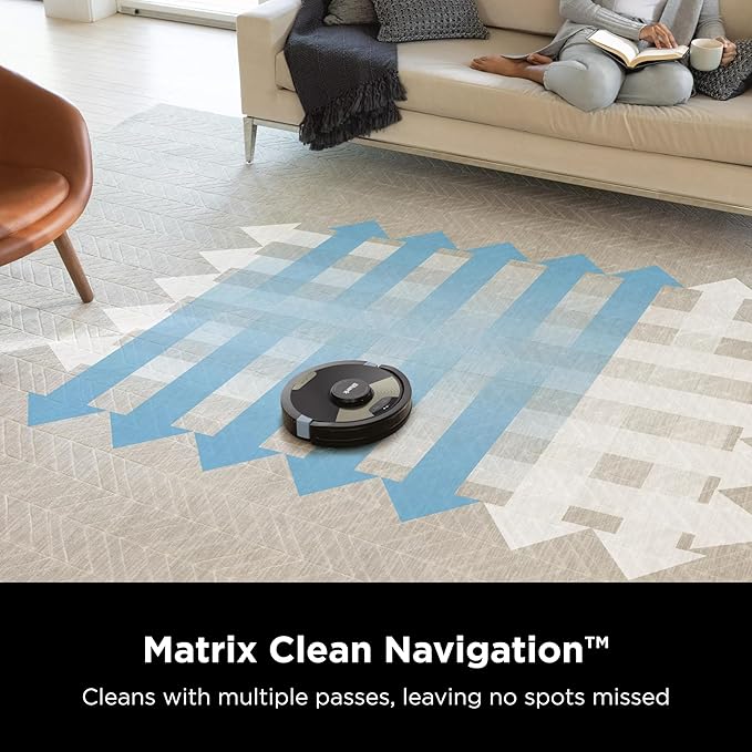 Shark AI Ultra 2-in-1 Robot Vacuum & Mop with Sonic Mopping, Matrix Clean, Home Mapping, HEPA Bagless Self Empty Base and 2 Microfiber Mopping Pads (Renewed), Black/Gold