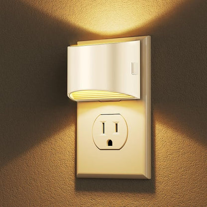 DORESshop Night Light, Night Lights Plug into Wall, Adjustable, 3000K | 3 Level Brightness Adjustable Night Light, Dusk to Dawn Sensor Nightlights for Adults, Bedroom, Bathroom, Hallway, 2 packs