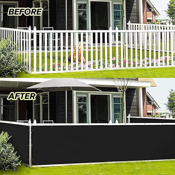 LOVE STORY Balcony Privacy Screen, 3'x30' Deck Shield Screen Fence Cover,UV Protection and Weather-Resistant,3 FT Height for Deck, Patio, Backyard, Outdoor Pool, Porch, Railing, Black