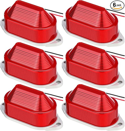 Tuanse 6 Pack Ac110v 120v Alarm Siren with Strobe Light Strobe Siren Industrial Warning Light Sound Emergency Panic Alarm Red Flashing 110 Db Loud Sound Compatible with Smart Switch for Timed Alert