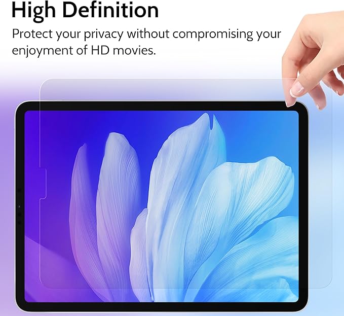 Peslv Privacy Screen Protector for iPad Air 5th/4th Gen & iPad Pro 11 (2018/2020/2021/2022), Anti Glare Blue Light Spy Filter Private Cover, High Sensitive Bubble-Free Black Security Screen
