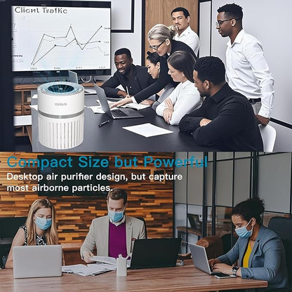 AZEUS EPI810 Air Purifier, (white) Portable Desktop Air Purifier