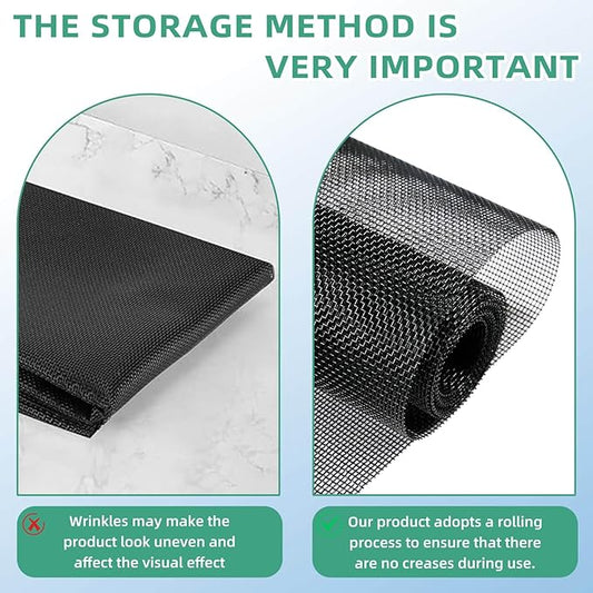Pet Proof Window Screen Replacement Mesh, 39“ x 100" Rolled Packing Upgraded Thicken Charcoal Screen Door Mesh DIY for Sliding Pet Screen Door Repair and Porch, Patio