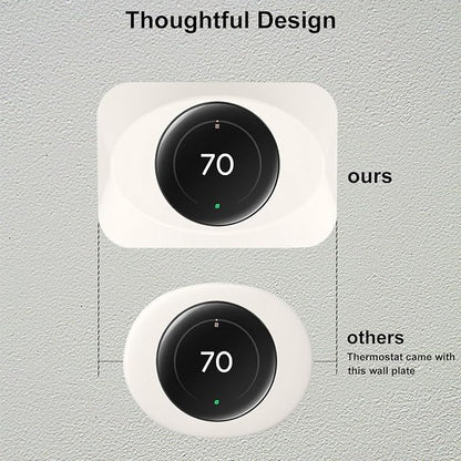 Wall Plate Cover Compatible with Google Nest Learning Thermostat (4th Gen), Practical Trim Kit for Nest Learning Thermostat 4, Snap fit Design, Snap fit Design (Biege, 1 Pack)