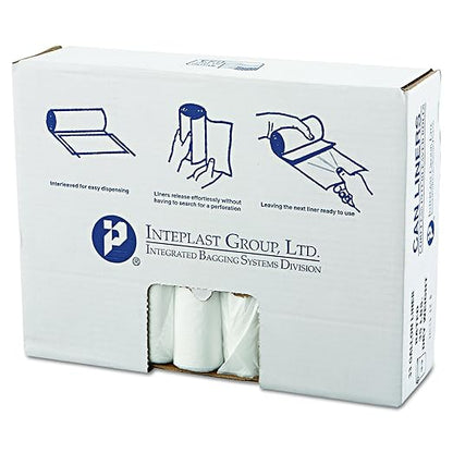 Inteplast Group IBS VALH3340N13 HDPE Can Liner, 33 Gallon, 33" x 39", 0.43 Mil, Star Seal, Natural, 500 Pack (20 Rolls of 25 Bags)