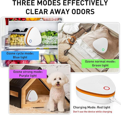 Mini Battery Powered Ozone Machine for Hunting Home Shoes cabinet Fridge Cat litter(Orange)