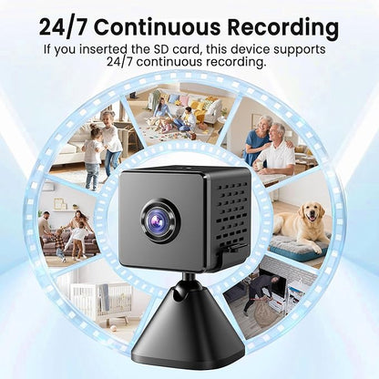 vebiliki 4K Spy Camera, Upgraded 5GHz WiFi, Mini Hidden Camera with Live View & Motion Alerts, Plug-in Nanny Cam with Night Vision, Cloud & Local Storage for Home, Baby, Pet Monitoring