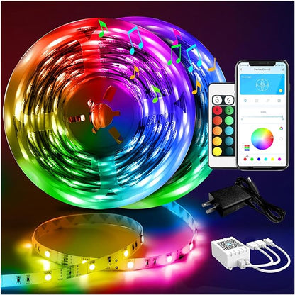 DAYBETTER Led Strip Lights 100 ft Smart with App Remote Control, 5050 RGB for Bedroom, Living Room, Home Decoration, Music Sync Color Changing for Room Party(2 Rolls of 50 ft)