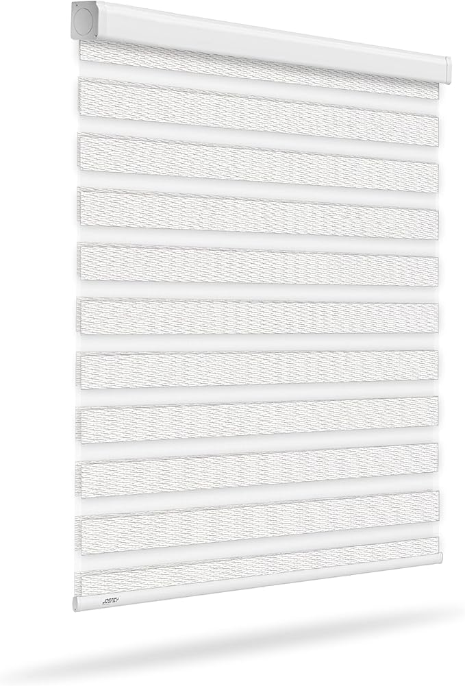 Light Filtering Motorized Zebra/Roller Shades – LightFiltering-Prado SC-TB6 Series Smart Remote Control Window Blinds