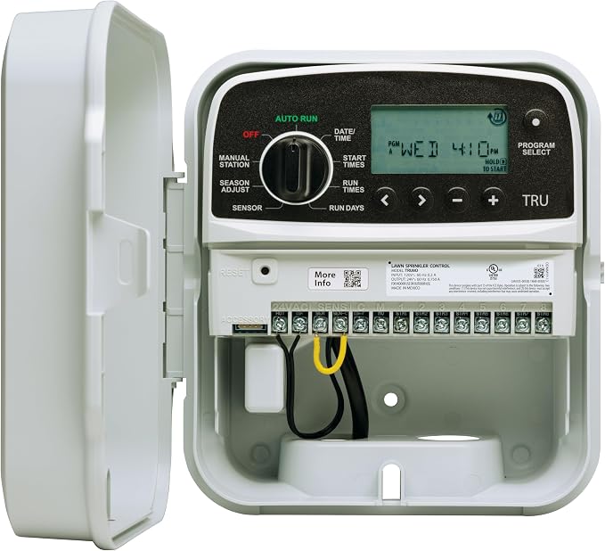 Rain Bird TRU8O Program-Based Indoor/Outdoor Irrigation Controller/Timer, WiFi Ready, 8-Zone/Station