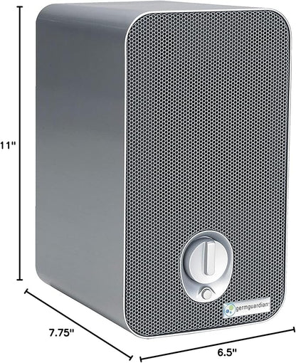 GermGuardian Air Purifier for Home with HEPA Filter, Removes 99.97% of Pollutants, Covers up to 375 Sq. Foot Room in 1 Hr, UV-C Light Helps Reduce Germs, Zero Ozone Verified, 11", Silver, AC4100CA