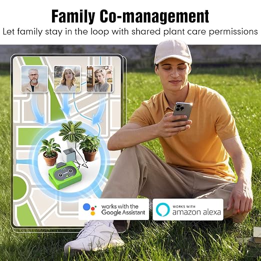 RAINPOINT Direct WiFi Connection Smart Auto Plant Waterer Indoor Drip Irrigation System Kit Local Storage Memory,WiFi-Enable APP Control,Adjustable Water Output Water 10-15 Plants