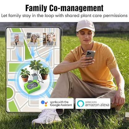 RAINPOINT Direct WiFi Connection Smart Auto Plant Waterer Indoor Drip Irrigation System Kit Local Storage Memory,WiFi-Enable APP Control,Adjustable Water Output Water 10-15 Plants