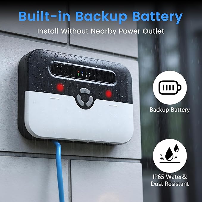 Smart WiFi Sump Pump Alarm with Phone Alert, High/Low Water Level Monitor, Water Leak Detector with Backup Battery, 110dB Siren, LED Flash & 10ft Float Switch for Basement Septic Tank(Z7Pro)