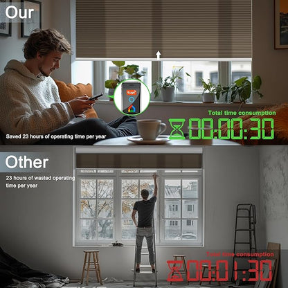 BERISSA Motorized Cellular Shades, Light Filtering Smart Honeycomb Blinds with Remote Control & Hub, Custom Room Darkening Automatic Cellular Window Blinds for Home Office, Living Room, Door,Brown