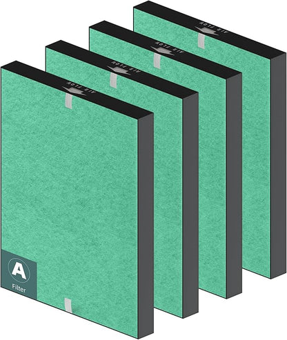 4 Pack 115115 Toxin Absorber Replacement Filter A for Winix PlasmaWave Air Purifier C535 5300 5300-2 6300 6300-2 P300 AM90 9000 5000 5000B C909 9800, High Efficiency Size 21 Filter, Green