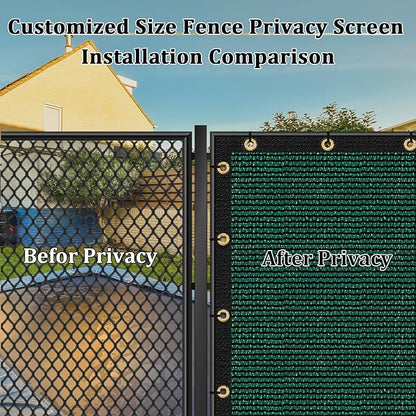 Shade&Beyond 4'x91' Dark Green Privacy Screen Fence Cover 170 GSM Fencing Mesh Fence Panel for Wall Garden Yard Backyard Indoor Outdoor Home Decoration