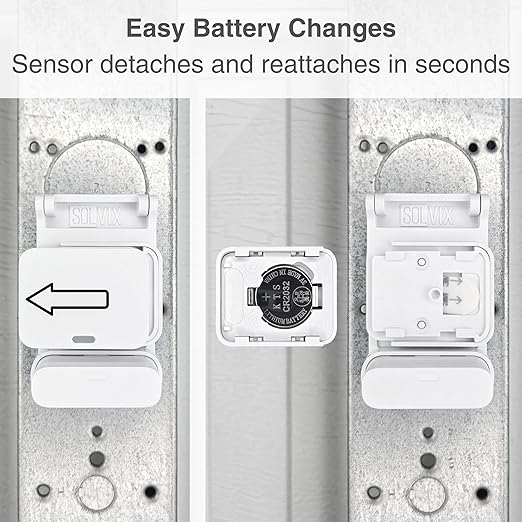 Garage Door Bracket for SimpliSafe Alarm Entry Sensors - Sensor Not Included - Easy Installation Garage Door Security Accessory (2 Pack)
