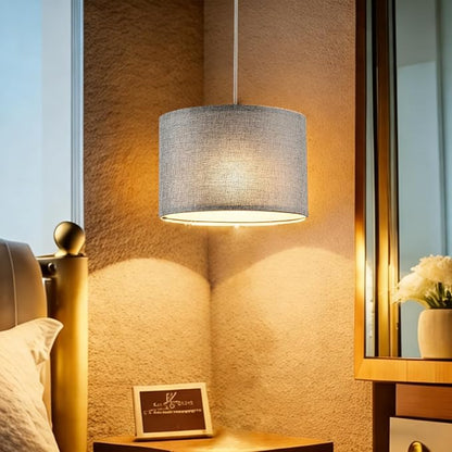 Plug in Hanging Lamp with RGB Smart Bulb Plug-in Cord Pendant Light with 15ft Cord Fixture Pendant Lights for Bedroom Kitchen Living Room Dining Room