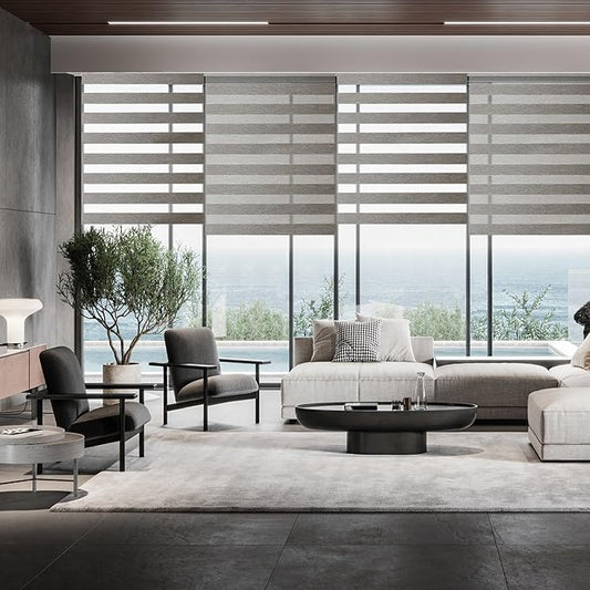 Light Filtering Motorized Zebra/Roller Shades – LightFiltering-Orlando BL21 Series Smart Remote Control Window Blinds