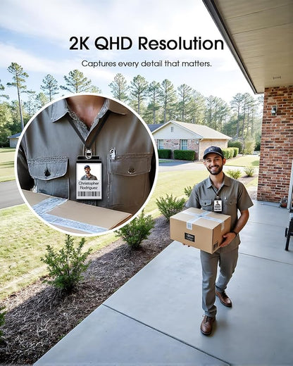 Solar Security Cameras Wireless Outdoor, Quick Installation, No Subscription Cameras for Home Security Camera System, 4MP Color Night Vision, 10CH Expandable, 2.4 & 5GHz WiFi, 4 Cameras with Monitor
