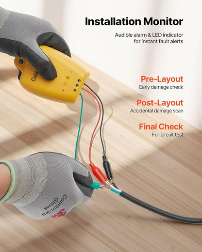 VEVOR 50 sqft Underfloor Heating Cable Kit, 120V Electric Radiant Heated Floor System, with Smart Control Thermostat & Alarm, Easy Installation for Tile, Stone, Vinyl, Home Improvement