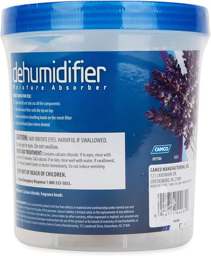 Camco Dehumidifier Moisture Absorber - Absorbs Up to 3x Its Weight in Water, Reduces Moisture and Humidity in Offices, Closets, Bathrooms, Kitchens, Boats, RVs and More – Refillable (44280)