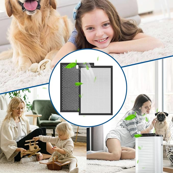 Filter Compatible with BreathePlus Pro Smart Air Purifier | Model: BP-PRO-600, True H13 High-efficiency Carbon HEPA Filter, Hepa x 1, Carbon Filter x 1
