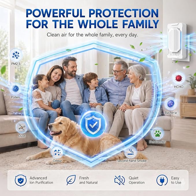 Air Purifier 4PCS Air Ionizers Plug in Air Fresheners for Home Pet Odor Eliminator Room Freshener Odor Absorber for Office