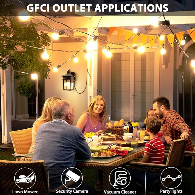 2 Pack Outdoor Light with GFCI Outlet,Antique Black and Bronze Gold Dusk to Dawn Porch Lights Outdoor Wall Light Fixture with Outlet,Aluminum Exterior Lighting Fixtures,Outside Lights for House
