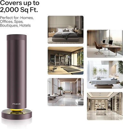 Tower Waterless Scent Diffuser, 2000 Sq Ft Coverage, Luxury Hotel Scent Oil Diffuser for Large Room, Home, Office, Hotel, Remote & App Control, Essential Oil Cold Air Machine, Sandstone