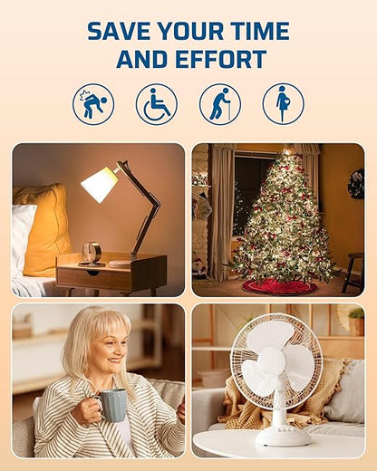 DEWENWILS Wireless Outlet, Programmable and Expandable Electrical Outlet Switch, Wireless Remote Light Switch, 100FT Range, 1 Remote and 3 Outlets
